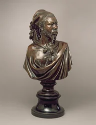 Portrætbuste af Said Abdullah fra Mayacen, Kongedømmet Darfur, Sudan, 1848 (bronze)