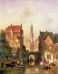 En hollandsk kanaludsigt, 1866
