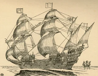 En Elizabethansk galleon, 1931