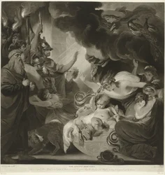 Hercules kvæler de to slanger i sin vugge