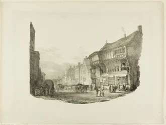 Bridge Street, Chester, fra Litografiske indtryk af skitser fra naturen