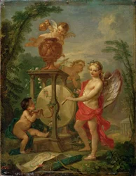 Amor skærper sin pil, 1750
