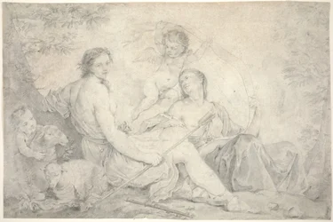 Hestia i et mytisk landskab, ca. 1760 (grafit på vellum)