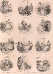 Tolv satiriske vignetter Le Charivari, 10. december 1832, 1. december 1832.