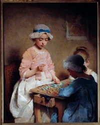Lotteridelen Maleri af Charles Chaplin (1825-1891) 1865 søn. 1,16x0,97 m Rouen, Musee des Beaux Arts