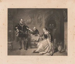 Signing of the Death Warrant of Lady Jane Gray. dani