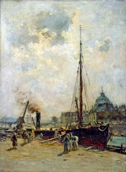 Udsigt over instituttet (olie på lærred) 1800-tallet