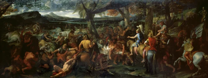 Alexander og Porus, i slaget ved Hydaspes, ca. 1673 (olie på lærred)