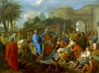Kristi indtog i Jerusalem, af Charles Le Brun (1619-1690), olie på lærred