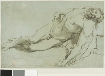 Den døde Kristus (recto); barnets hoved (verso)