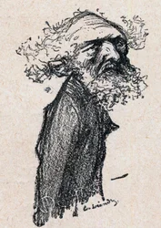 Alexandre Ribot (1842-1923) fransk magistrat og politiker - indgravering i "Our Dear Sovereign" af Paul Bosq - illustration af Charles Leandre (1862-1934) 1898 -