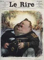 Charles I, konge af Portugal (1863-1908) - Carlos I, konge af Portugal og Algarves - Karikatur af Charles Leandre (1862-1934) i "The Rire"" af 8. november