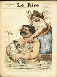 Illustration af Charles Leandre (1862-1934) til forsiden af Le Lire