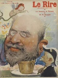 Leon Bourgeois, fransk politiker. Illustration til Le Rire
