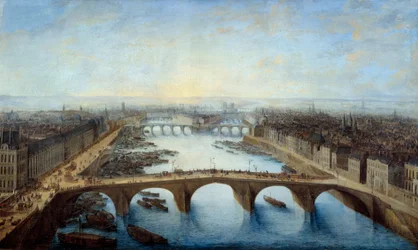 Kavalerudsigt over Paris overtaget Pont Royal i 1741 Maleri af Charles Grevenbrock (? -1758) 1741 Søn. 0,96x1,62 m Paris, musee Carnavalet - Panoramaudsigt over Paris over Pont Royal i 1741. Maleri af Charles Grevenbroeck (? -1758)