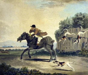 Holdets forreste hest, fra The Pytchley Hunt, graveret af F.Dukes (1745-1812)