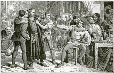 Lord Saye og Sele stillede for Jack Cade, 1896.