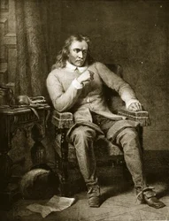 Portræt af Oliver Cromwell, illustration fra "Hutchinson