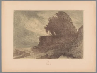Ruin af en bastion med en kanon og et træ Landskaber (serietitel) Suite des Paysages (serietitel)