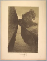 Suite af Landskaber: Landskab, Plade 1, Note, En fisk, 1892-1893.