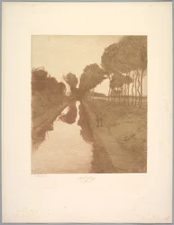 Suite af Landskaber: Landskab, Plade 3, Note, Bat