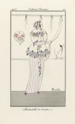 Morning negligee, fra Costumes Parisien, udg. 1913 (stenciltryk)