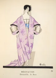 Tøver med Gazette de Bon Ton, pub. 1920 (stenciltryk)