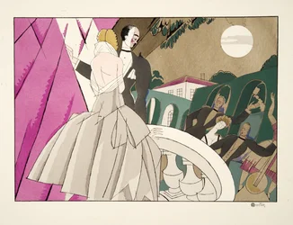 La Mariee, fra Sports & Entertainment, pub. 1914 (stenciltryk)