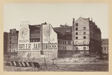 La Belle Jardinière: butikken i rue de la Cité under nedrivningen, Paris