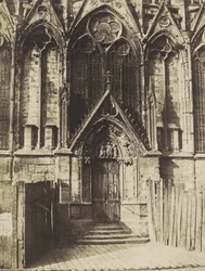 Den røde dør, den nordlige portal til katedralen Notre-Dame, Paris