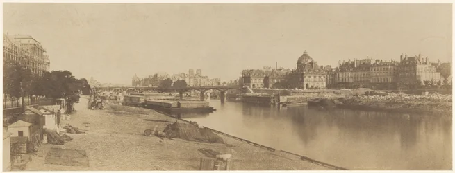Seinen fra Pont du Carrousel med udsigt til Notre Dame, 1853 (foto)