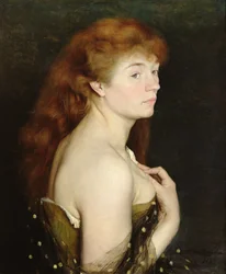 Portræt af en ung rødhåret kvinde, 1889