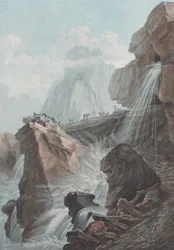 Udsigt over vandfaldet i Gelten-floden, 1785.
