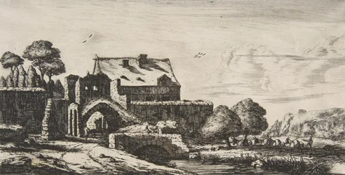 En vandmølle nær Saint-Denis, 1850.