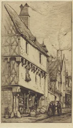 Gammelt hus i Bourges, kaldet "La Maison du Musicien" (Et gammelt hus i Bourges, nogle gange kaldet "Musikerhuset")