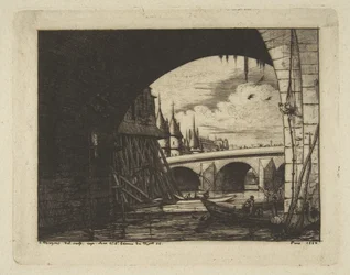Buegang, Pont Notre-Dame, Paris, fra »Raderinger af Paris«