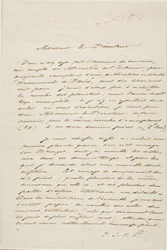 Autograferet brev fra Charles Meryon