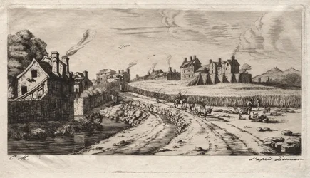 Indgang til Faubourg, Saint-Marceau, Paris, 1850.