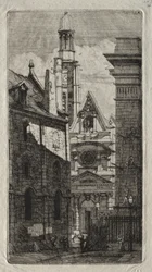 Ætsninger af Paris: St. Stephen af Bjergets kirke