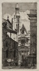 Ætsninger af Paris: St. Stephen af Bjergets kirke, 1852.