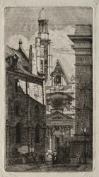 Ætsninger af Paris: St. Stephen af Bjergets kirke, 1852.