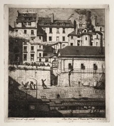 Etchings of Paris: The Mortuary, 1854.