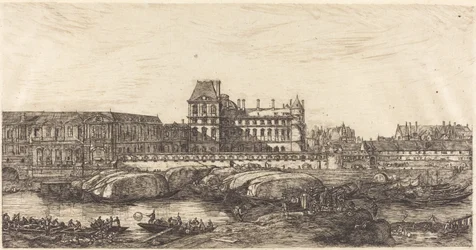 Det gamle Louvre, fra et maleri af Zeeman, 1651