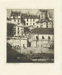 Lighus ved Seinen i Paris La Morgue Eaux-Fortes sur Paris (serietitel)