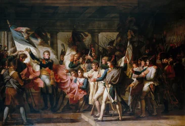 Marshal Ney og soldaterne fra det 76. regiment af linjen henter deres farver fra arsenalet
