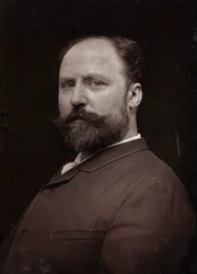 Kunstnerisk og biografisk Album, 5. Aar, Salon 1885; portræt af den franske maler Paul Louis Narcisse Grolleron (1848-1901)