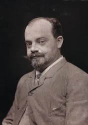 Kunstnerisk og biografisk Album, 5. Aar, Salon 1885; portræt af den franske maler Gabriel Ferrier (1847-1914)
