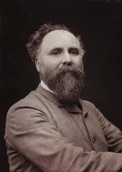 Kunstnerisk og biografisk Album, 5. Aar, Salon 1885; portræt af den franske maler Diogenes Ulysse Napoléon Maillart (1840-1926)