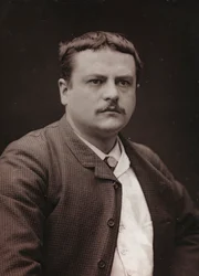 Kunstnerisk og biografisk Album, 6. Aar, Salon 1885; portræt af den franske maler Royer Lionel (1852-1926)