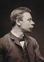 Kunstnerisk og biografisk Album, 6. Aar, Salon 1885; portræt af den franske maler Joseph Paul Meslé (1855-1929)
